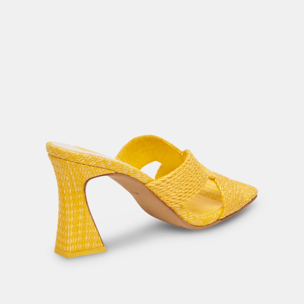 Dolce Vita Nitro Heels Yellow Raffia