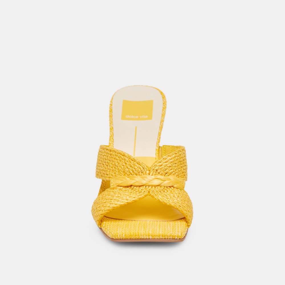 Dolce Vita Nitro Heels Yellow Raffia