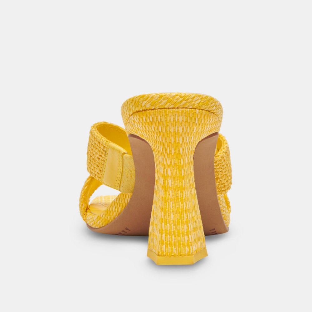 Dolce Vita Nitro Heels Yellow Raffia