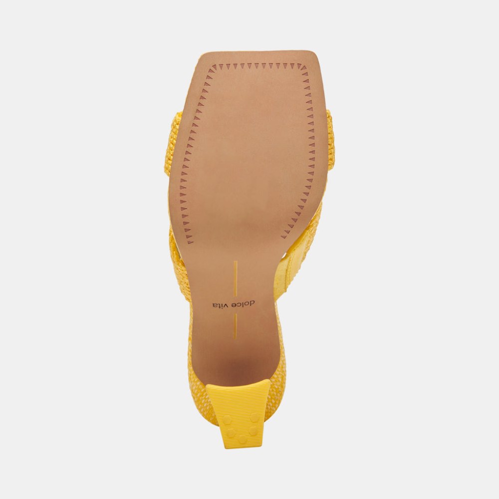 Dolce Vita Nitro Heels Yellow Raffia