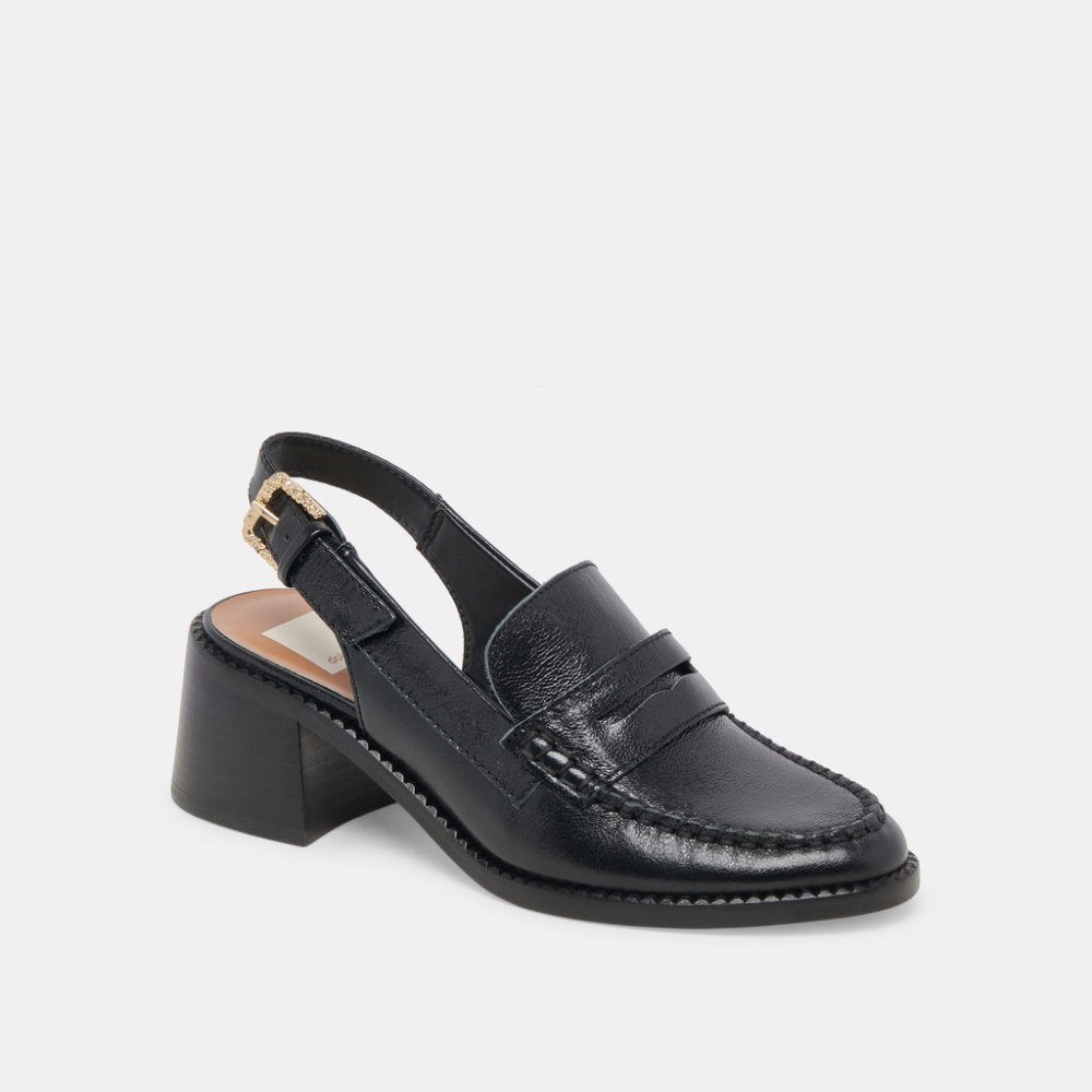 Dolce Vita Hardi Heels Midnight Crinkle Patent