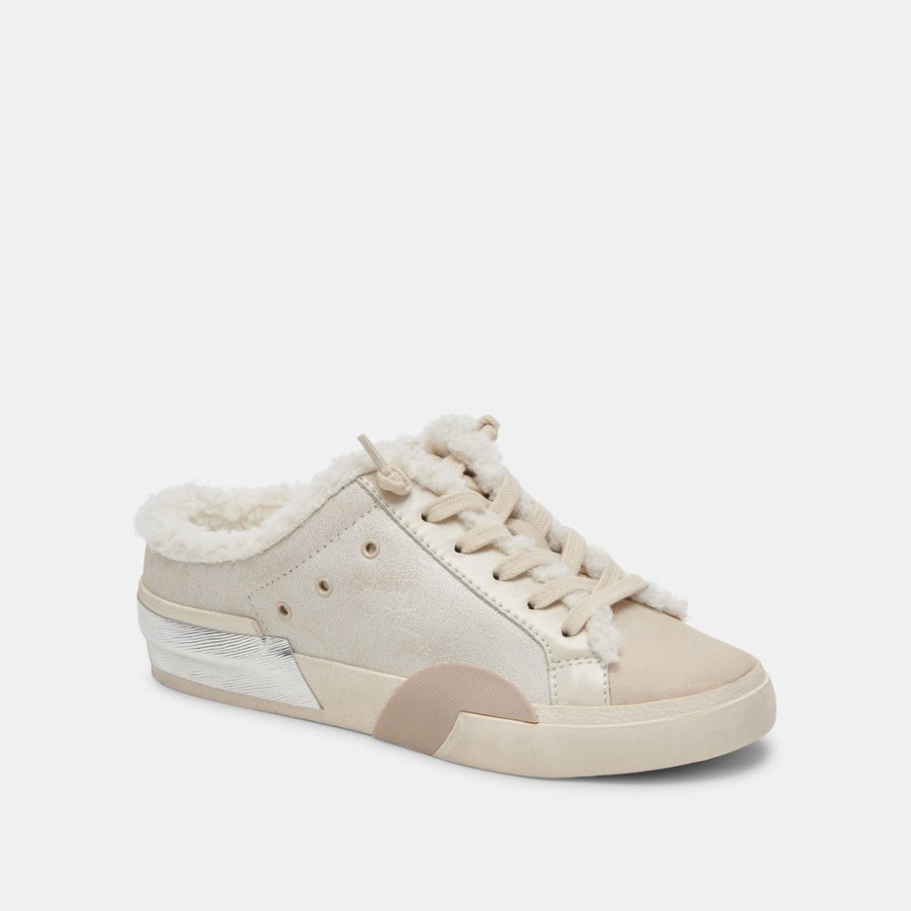 Dolce Vita Zantel Sneakers Off White Crackled Leather
