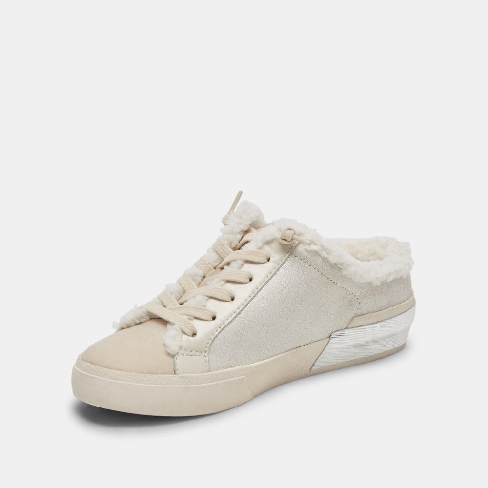 Dolce Vita Zantel Sneakers Off White Crackled Leather