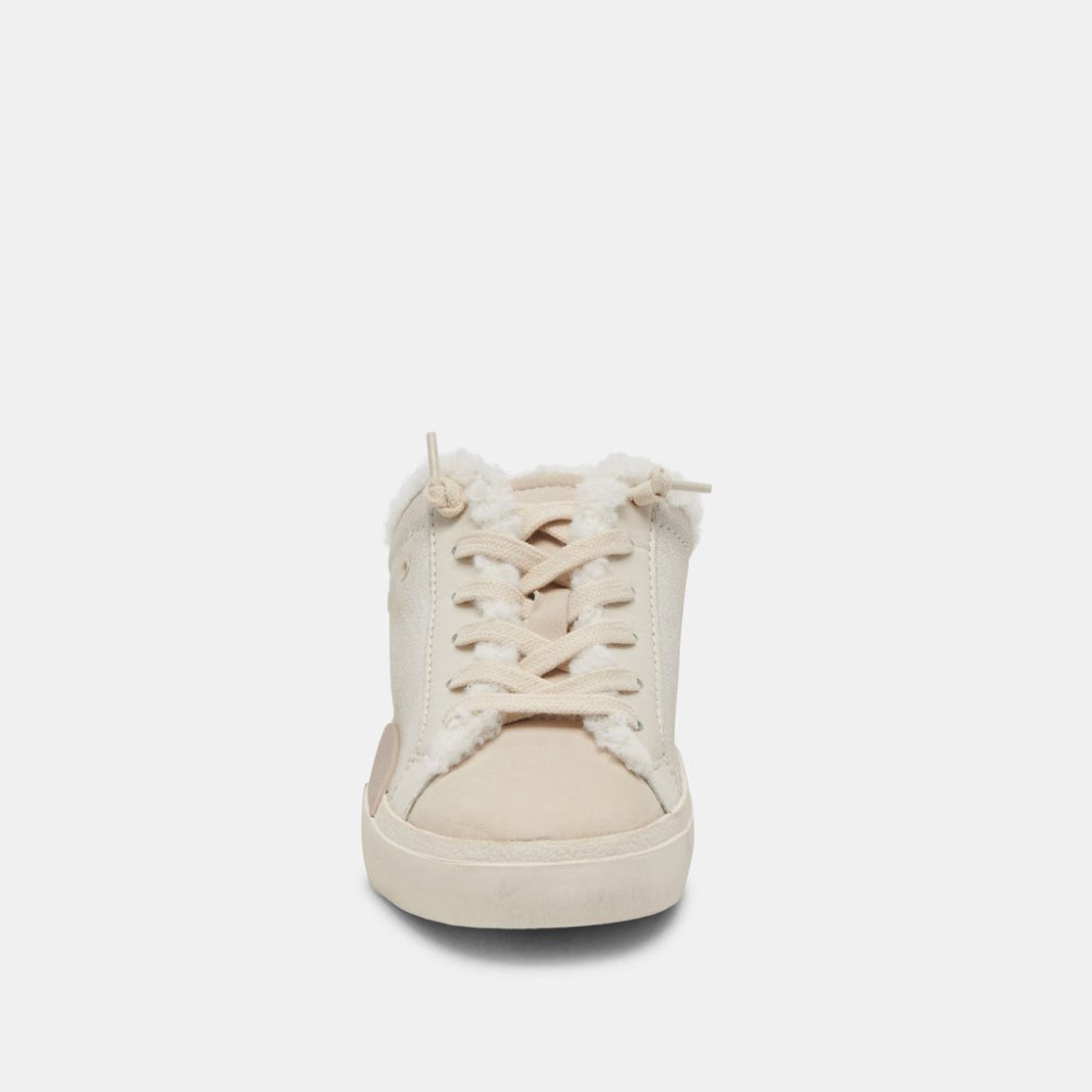 Dolce Vita Zantel Sneakers Off White Crackled Leather