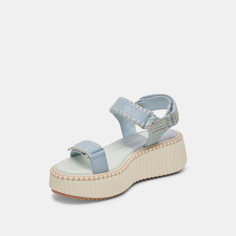 Dolce Vita Debra Sandals Light Blue Knit