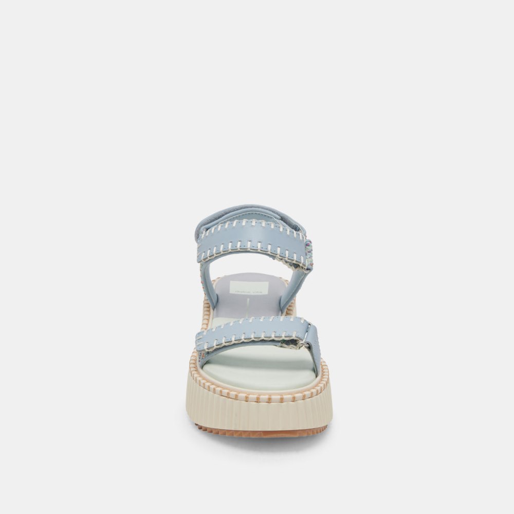 Dolce Vita Debra Sandals Light Blue Knit