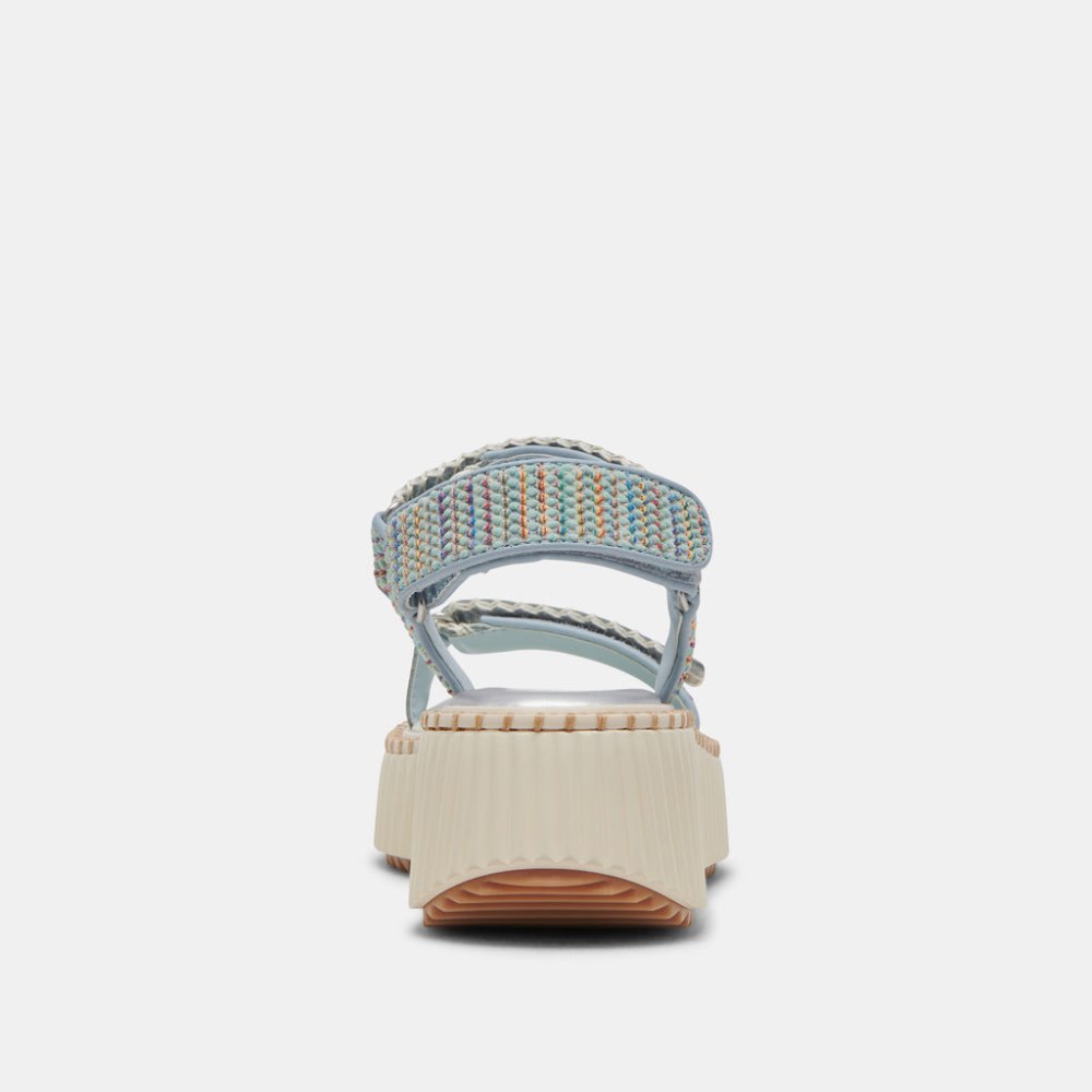 Dolce Vita Debra Sandals Light Blue Knit