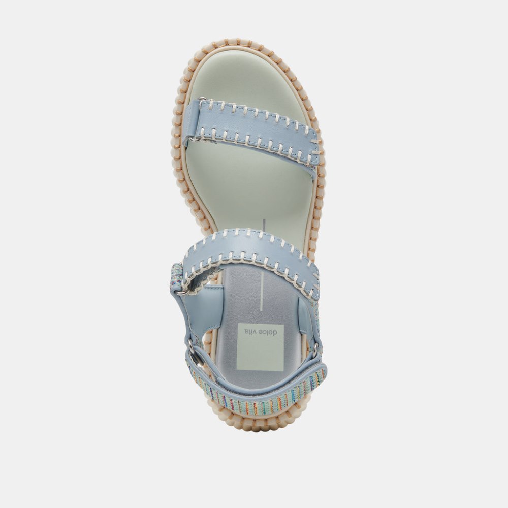 Dolce Vita Debra Sandals Light Blue Knit