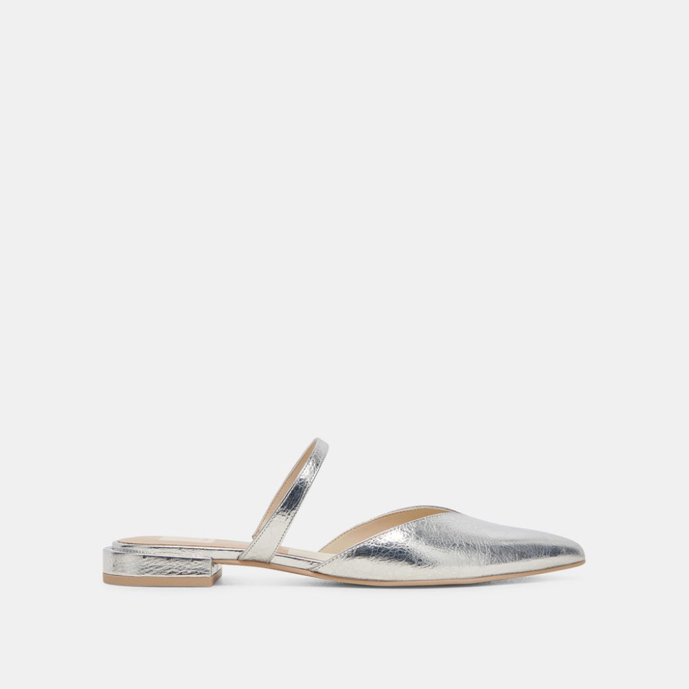 Dolce Vita Kanika Flats Silver Distressed Leather