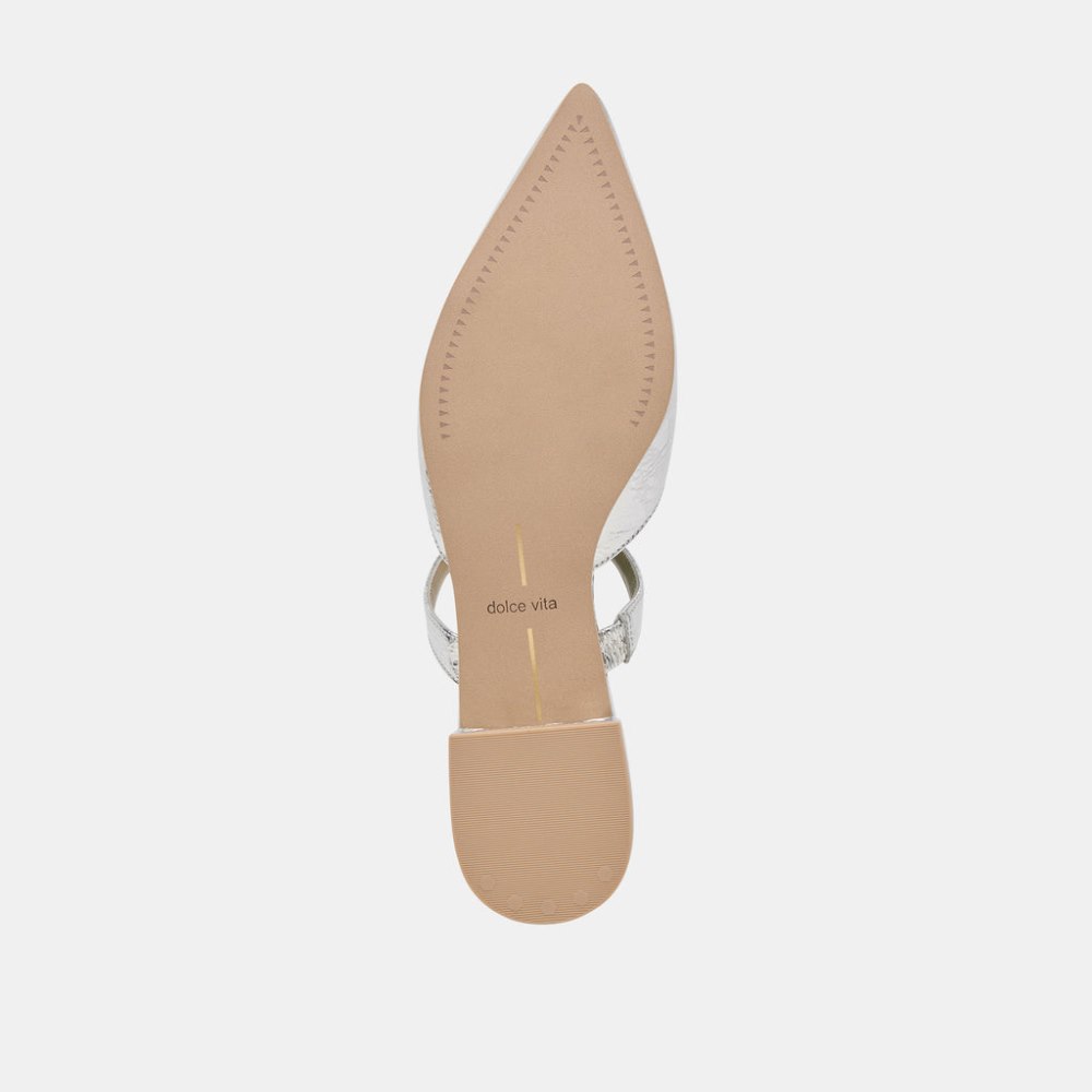 Dolce Vita Kanika Flats Silver Distressed Leather