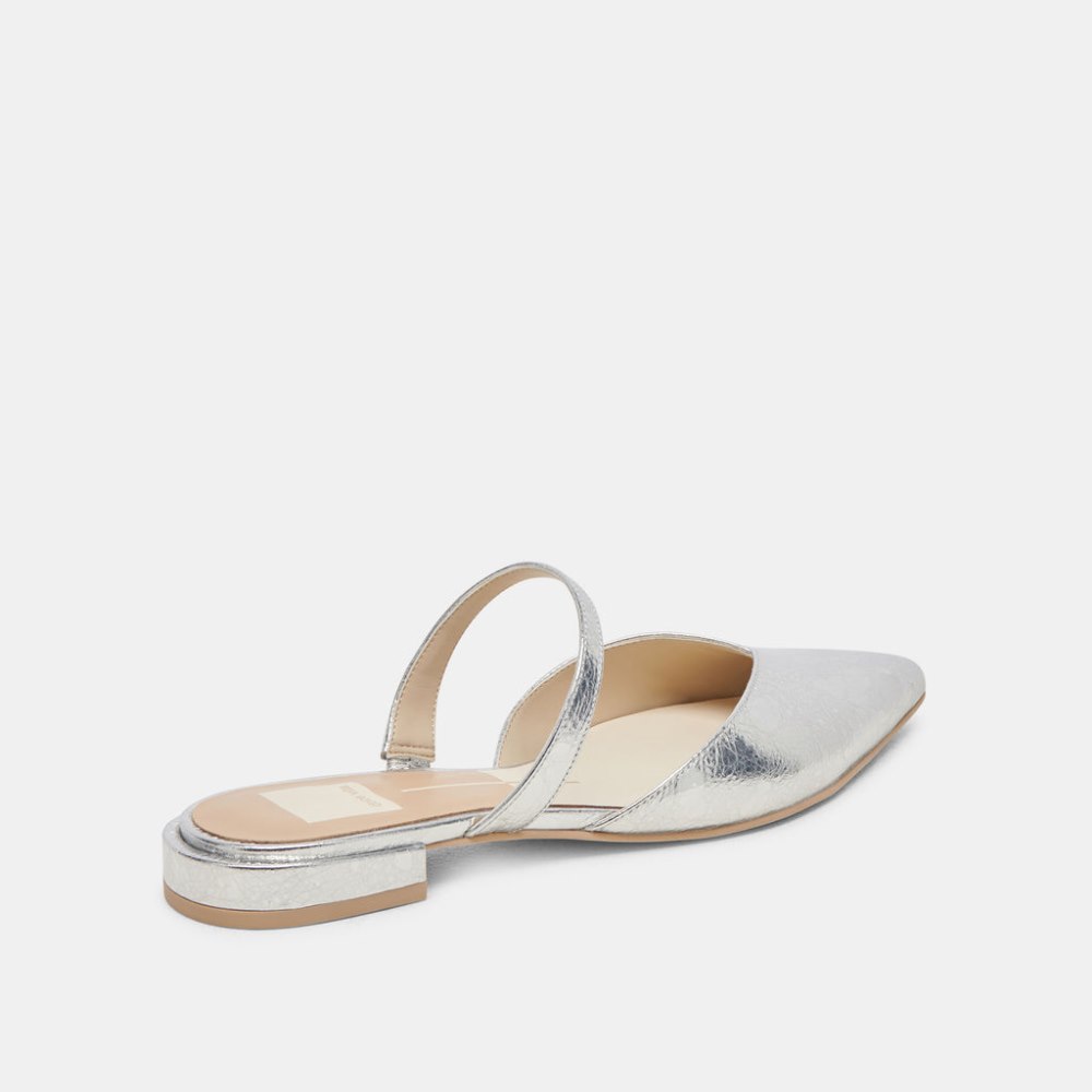 Dolce Vita Kanika Flats Silver Distressed Leather