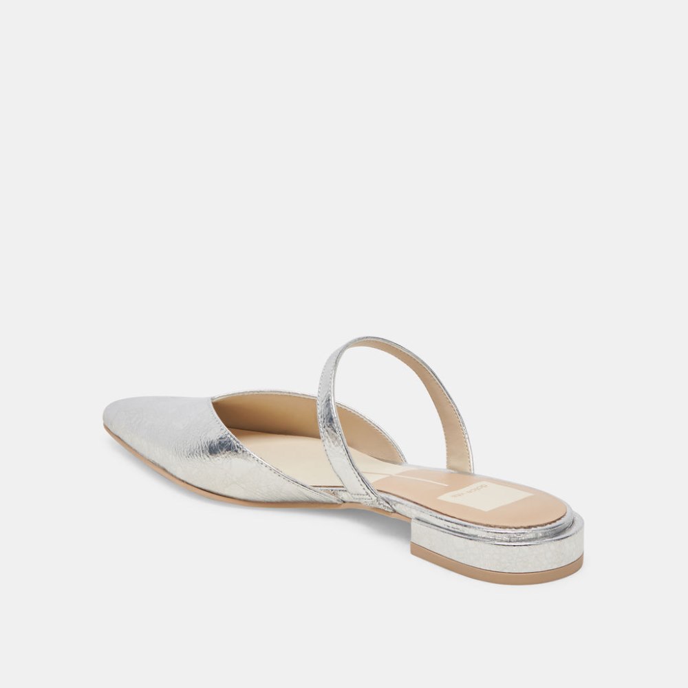 Dolce Vita Kanika Flats Silver Distressed Leather