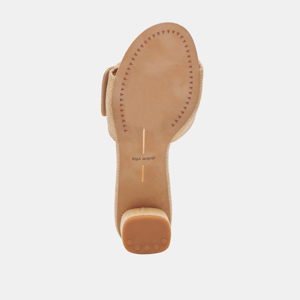 Dolce Vita Laika Heels Lt Natural Raffia
