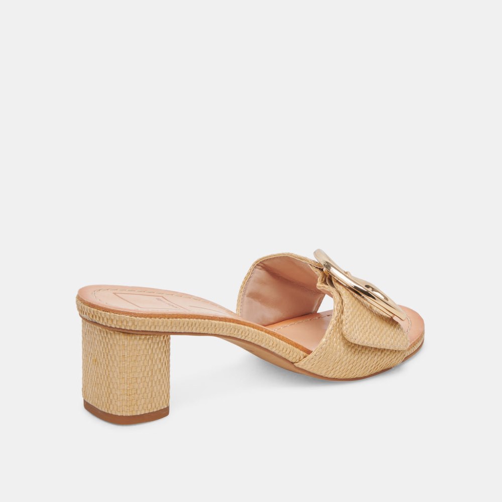 Dolce Vita Laika Heels Lt Natural Raffia