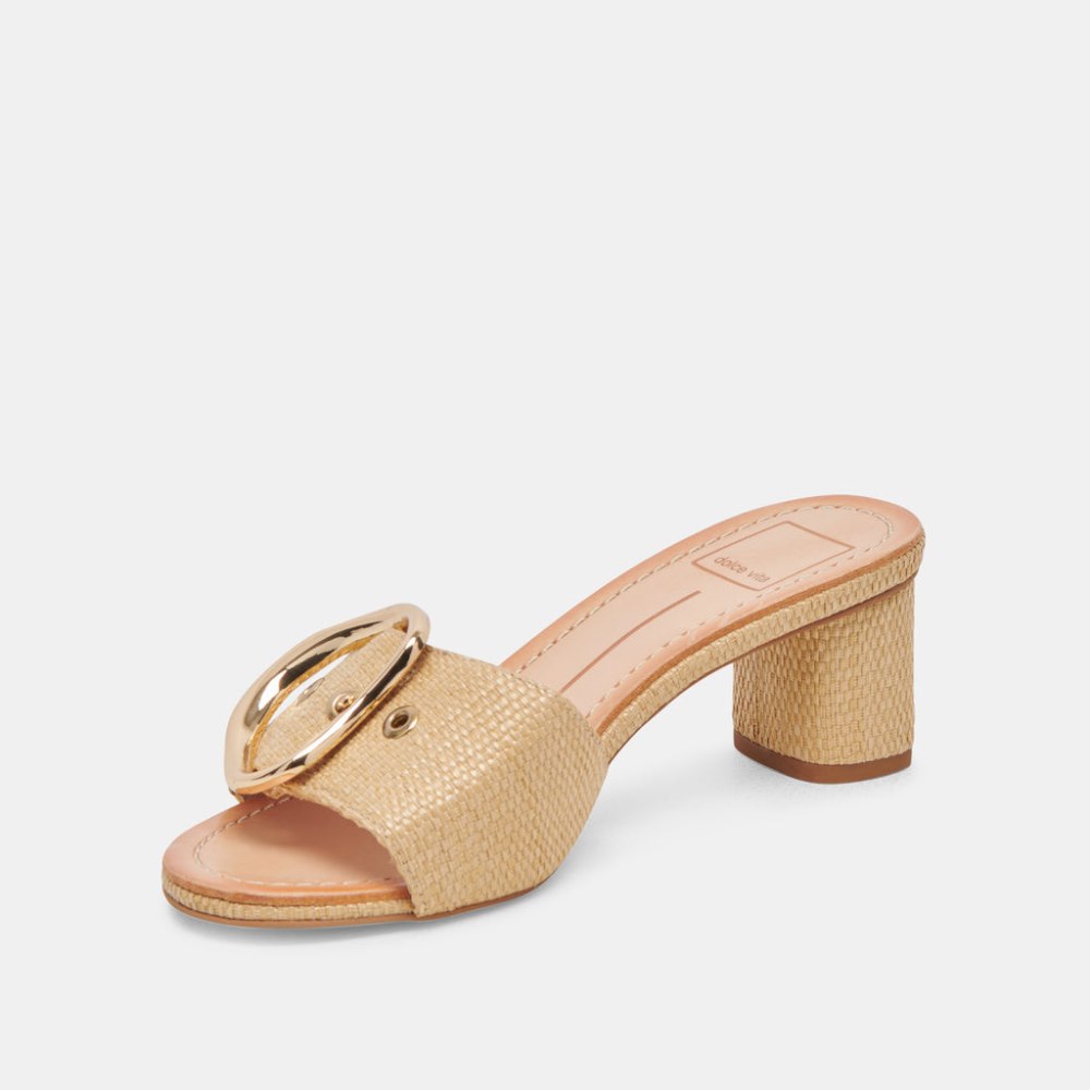 Dolce Vita Laika Heels Lt Natural Raffia