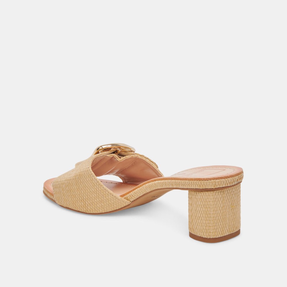 Dolce Vita Laika Heels Lt Natural Raffia