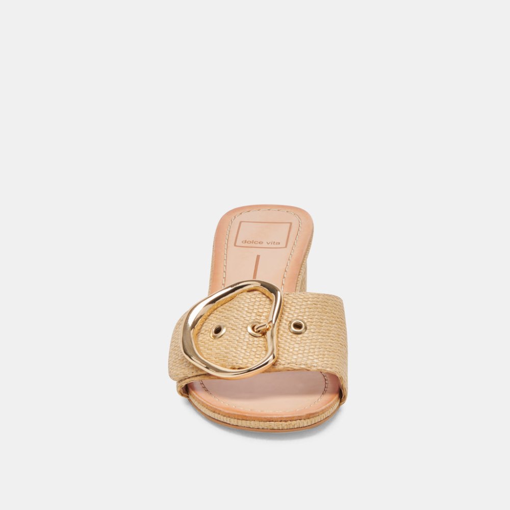 Dolce Vita Laika Heels Lt Natural Raffia
