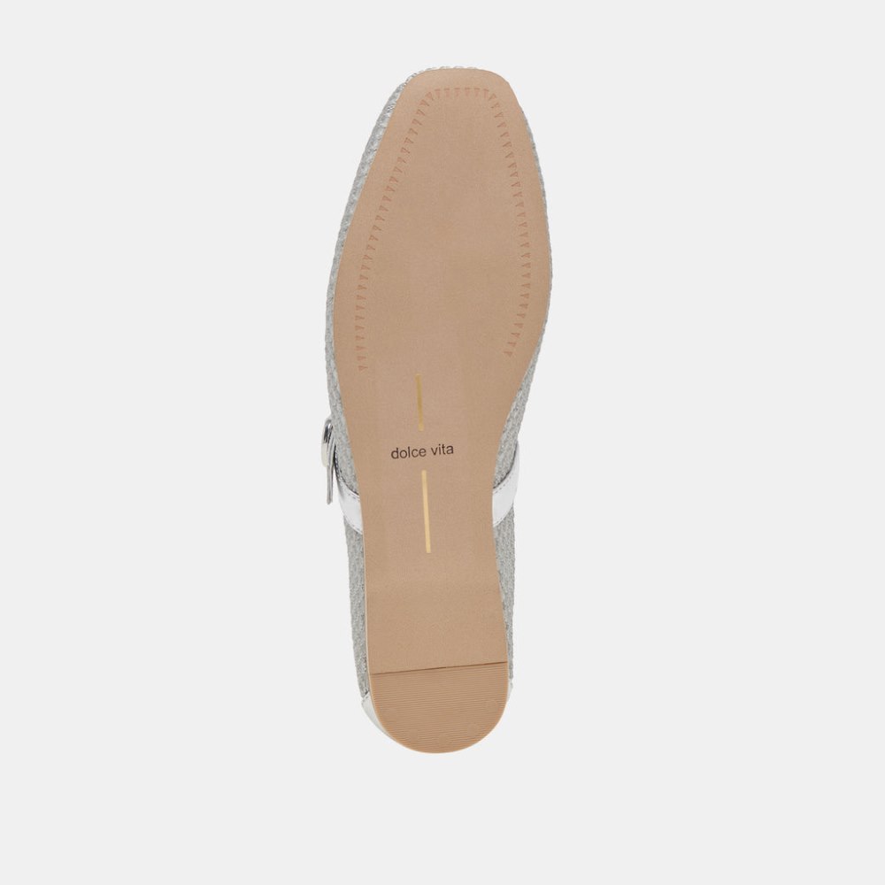 Dolce Vita Rodni Mesh Ballet Flats Silver Woven Mesh