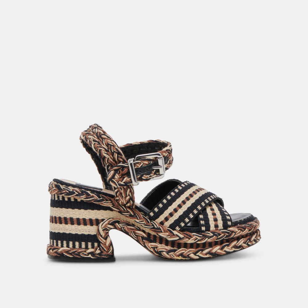 Dolce Vita Grayce Heels Black Multi Woven