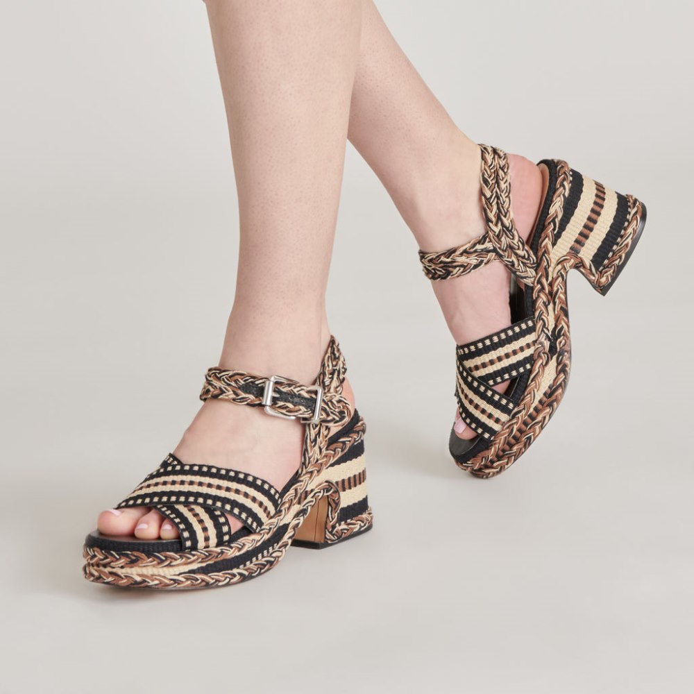 Dolce Vita Grayce Heels Black Multi Woven