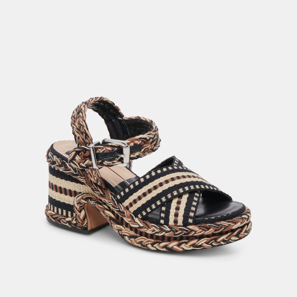 Dolce Vita Grayce Heels Black Multi Woven