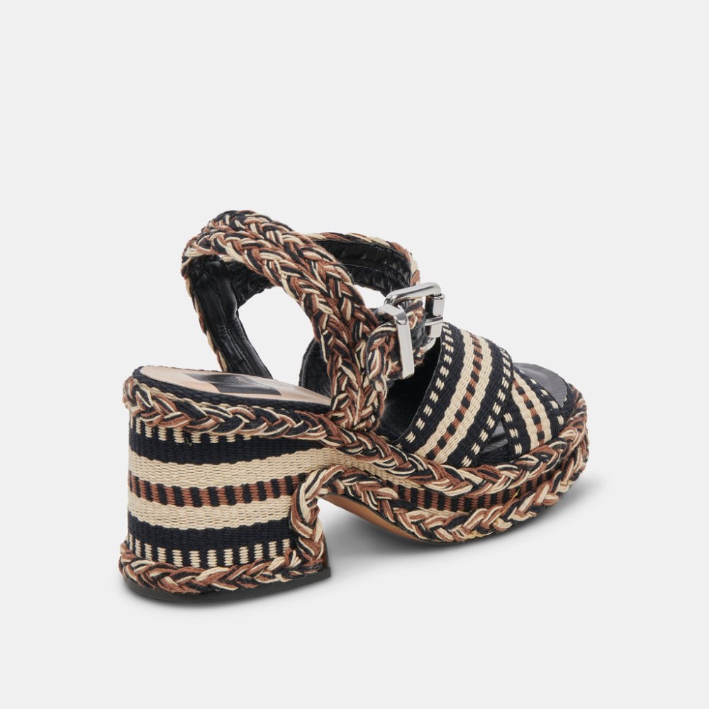Dolce Vita Grayce Heels Black Multi Woven