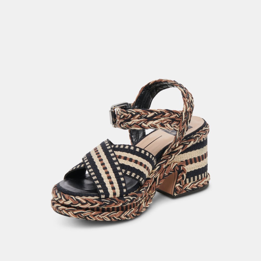 Dolce Vita Grayce Heels Black Multi Woven