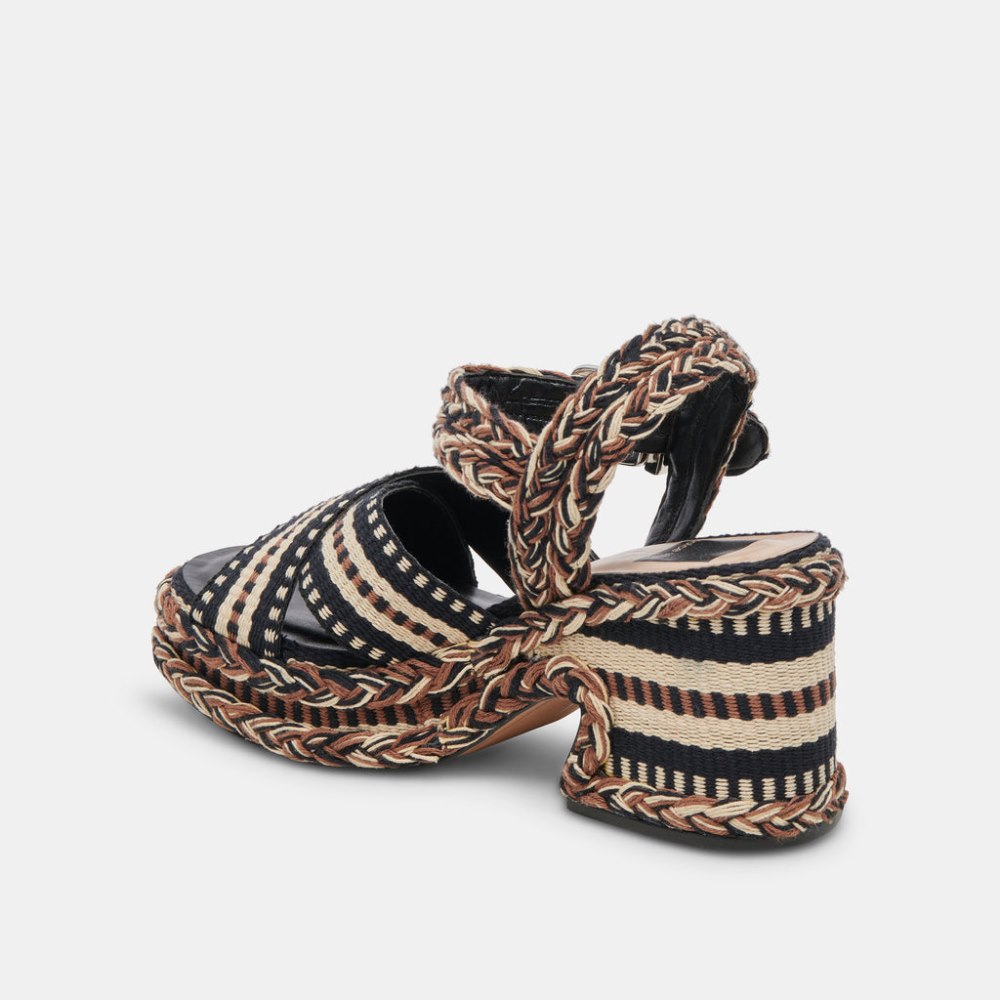 Dolce Vita Grayce Heels Black Multi Woven