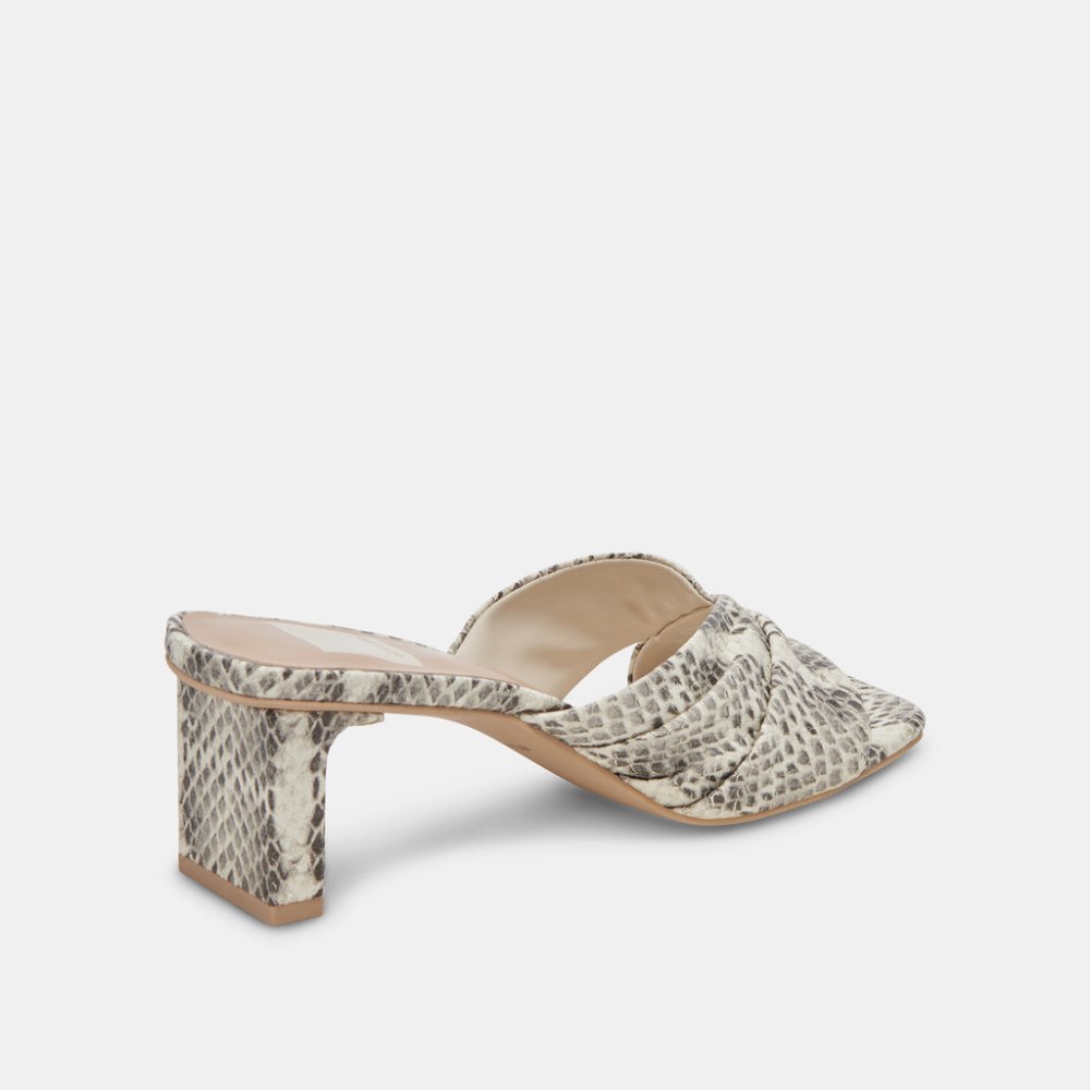Dolce Vita Carlan Heels Grey White Embossed Snake