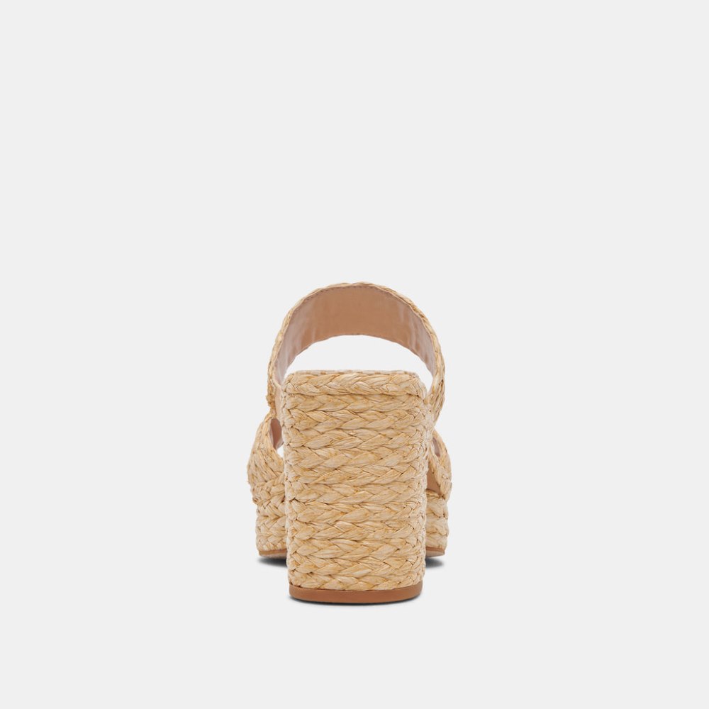 Dolce Vita Latoya Heels Lt Natural Raffia