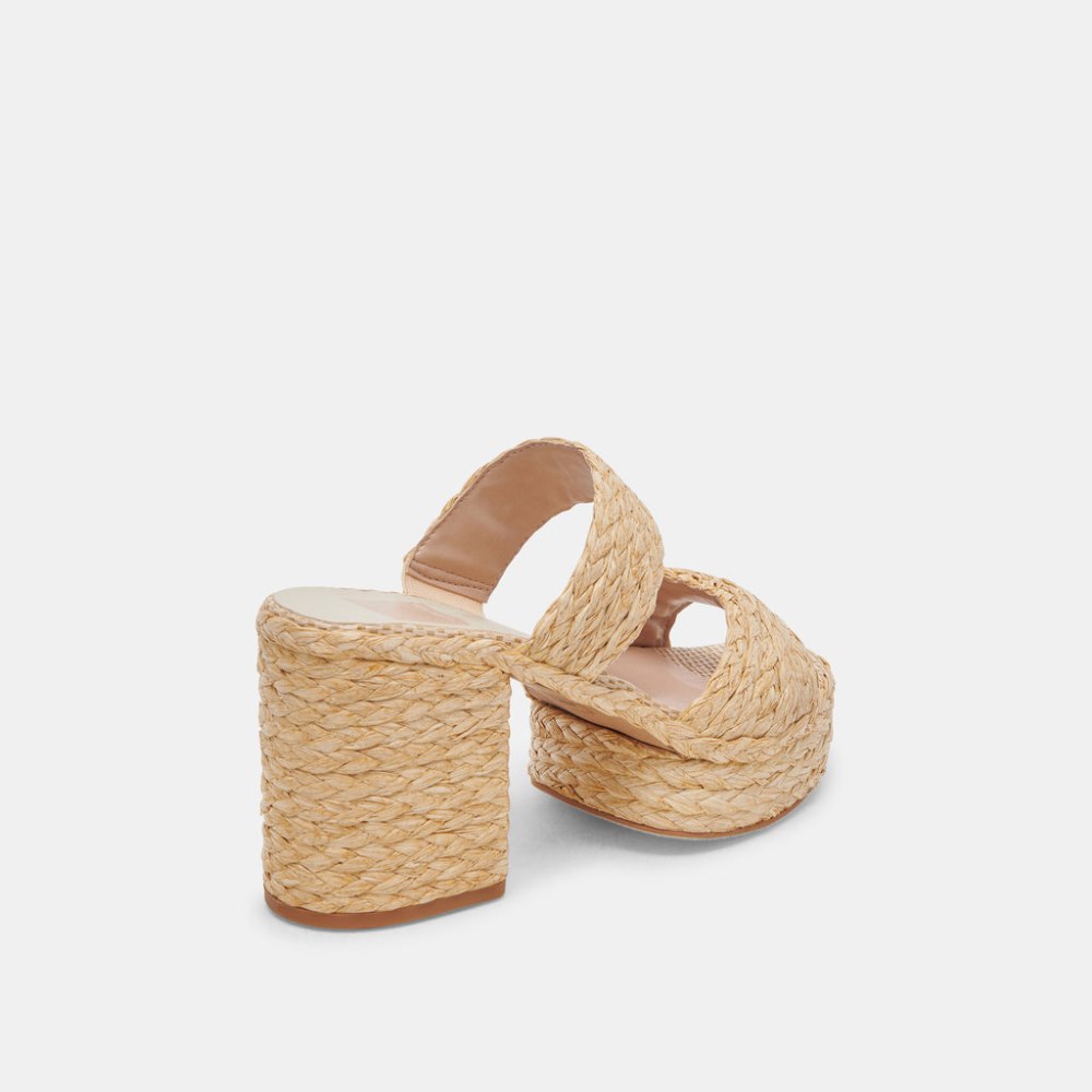 Dolce Vita Latoya Heels Lt Natural Raffia