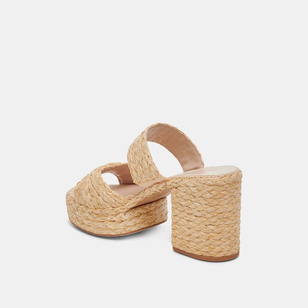 Dolce Vita Latoya Heels Lt Natural Raffia