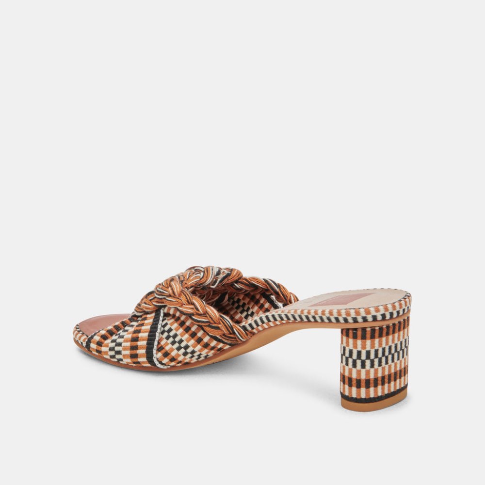 Dolce Vita Dallie Heels Tan Multi Woven