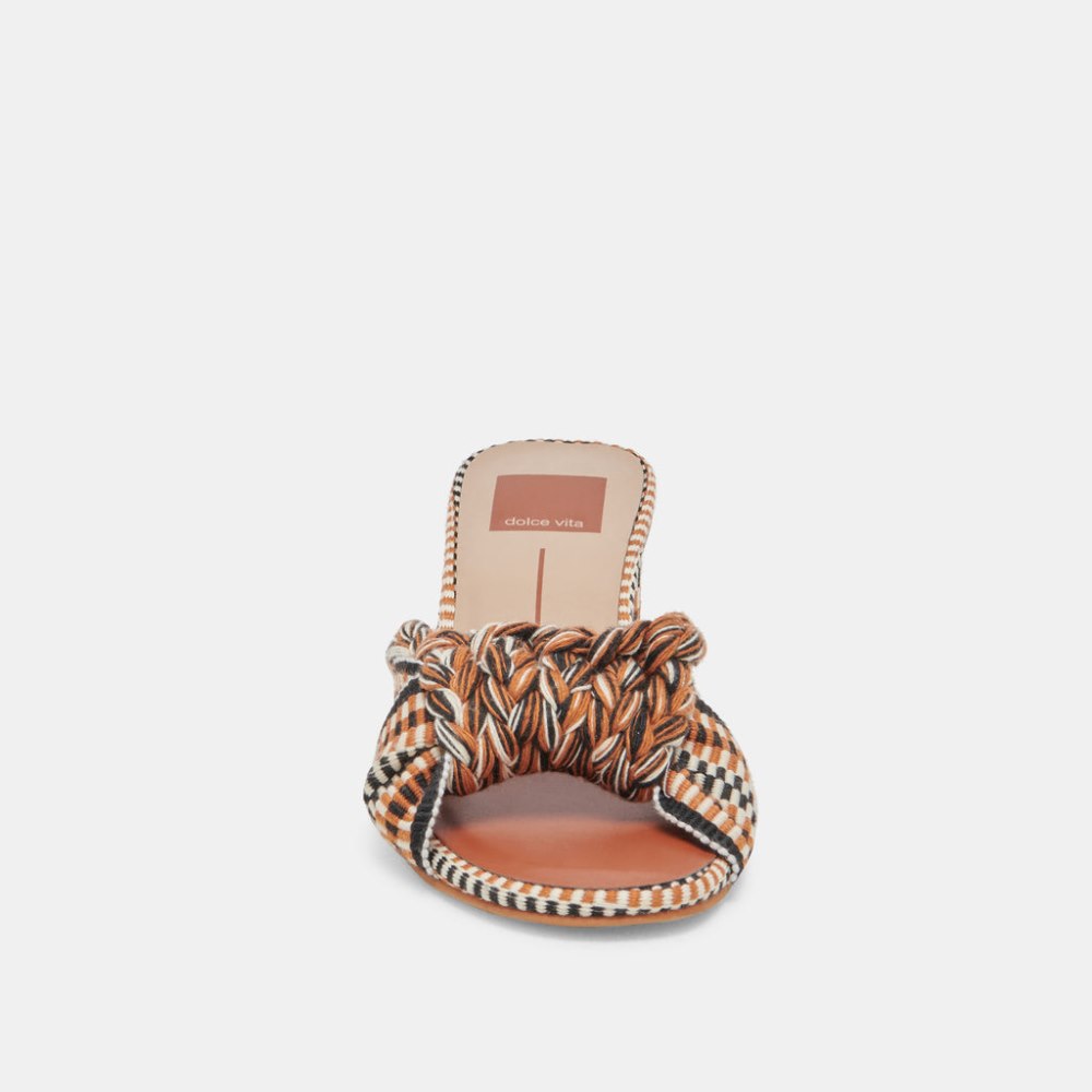 Dolce Vita Dallie Heels Tan Multi Woven