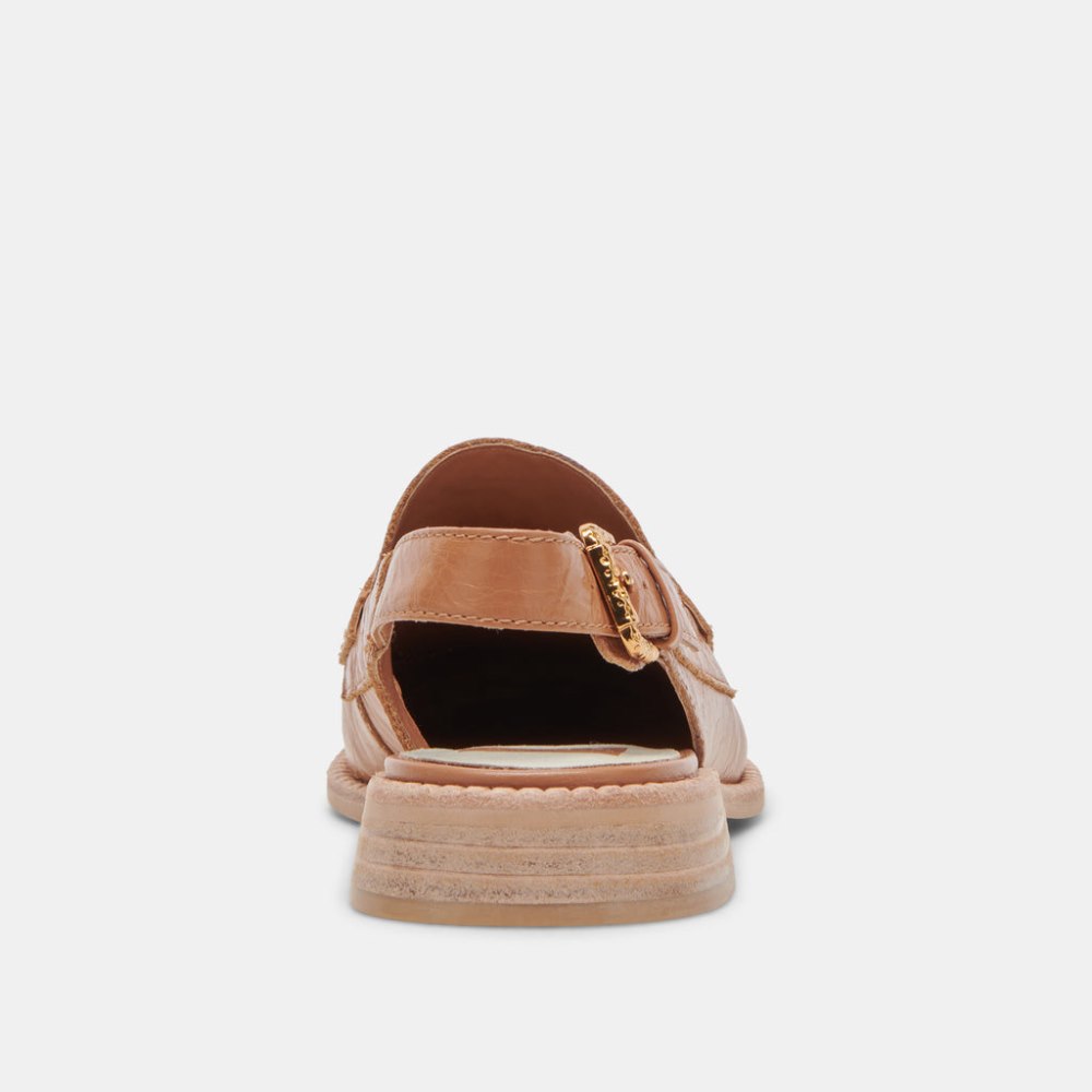 Dolce Vita Hardi Loafers Tan Crinkle Patent