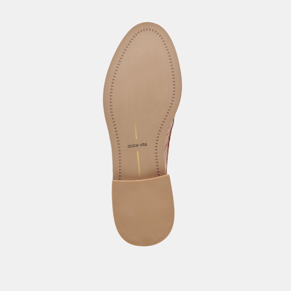 Dolce Vita Hardi Loafers Tan Crinkle Patent