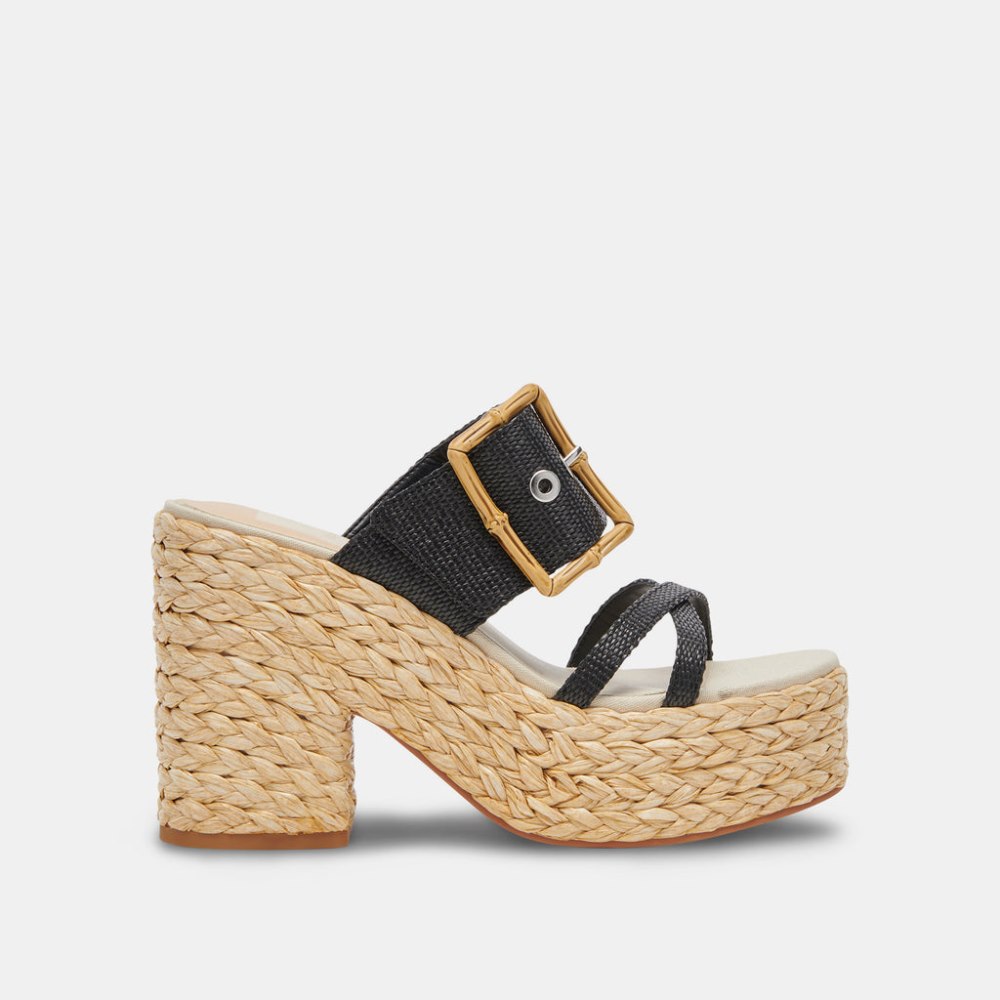 Dolce Vita Edwina Heels Onyx Raffia