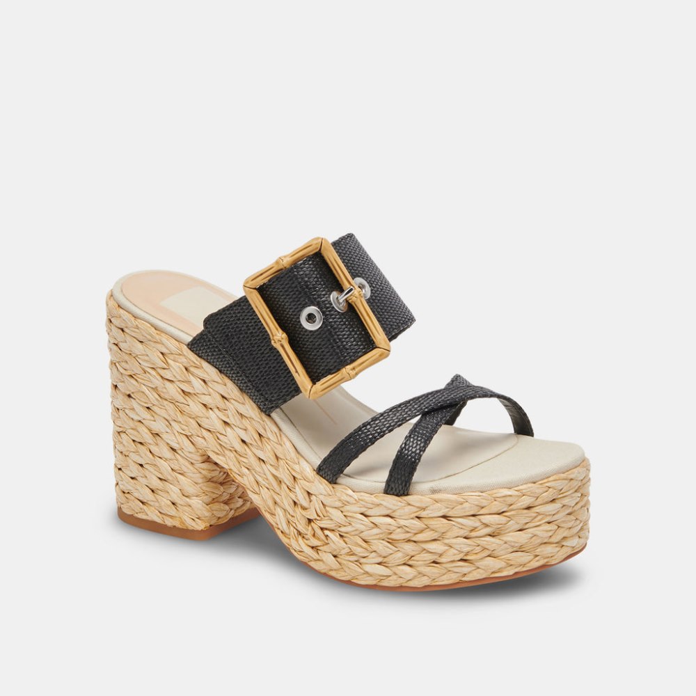 Dolce Vita Edwina Heels Onyx Raffia