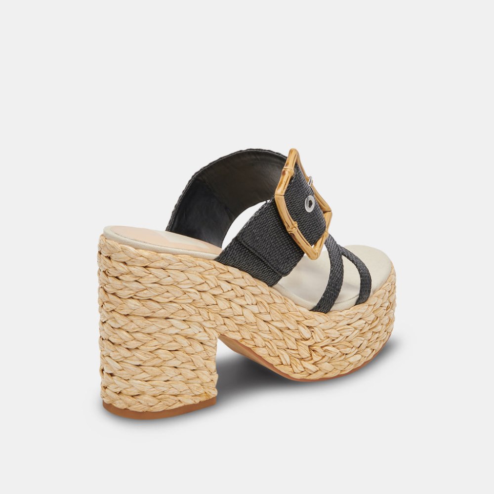 Dolce Vita Edwina Heels Onyx Raffia