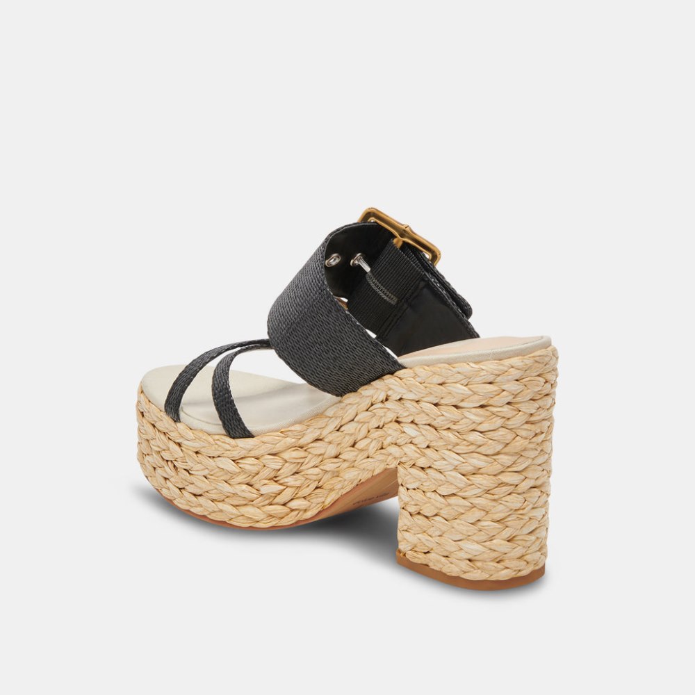 Dolce Vita Edwina Heels Onyx Raffia