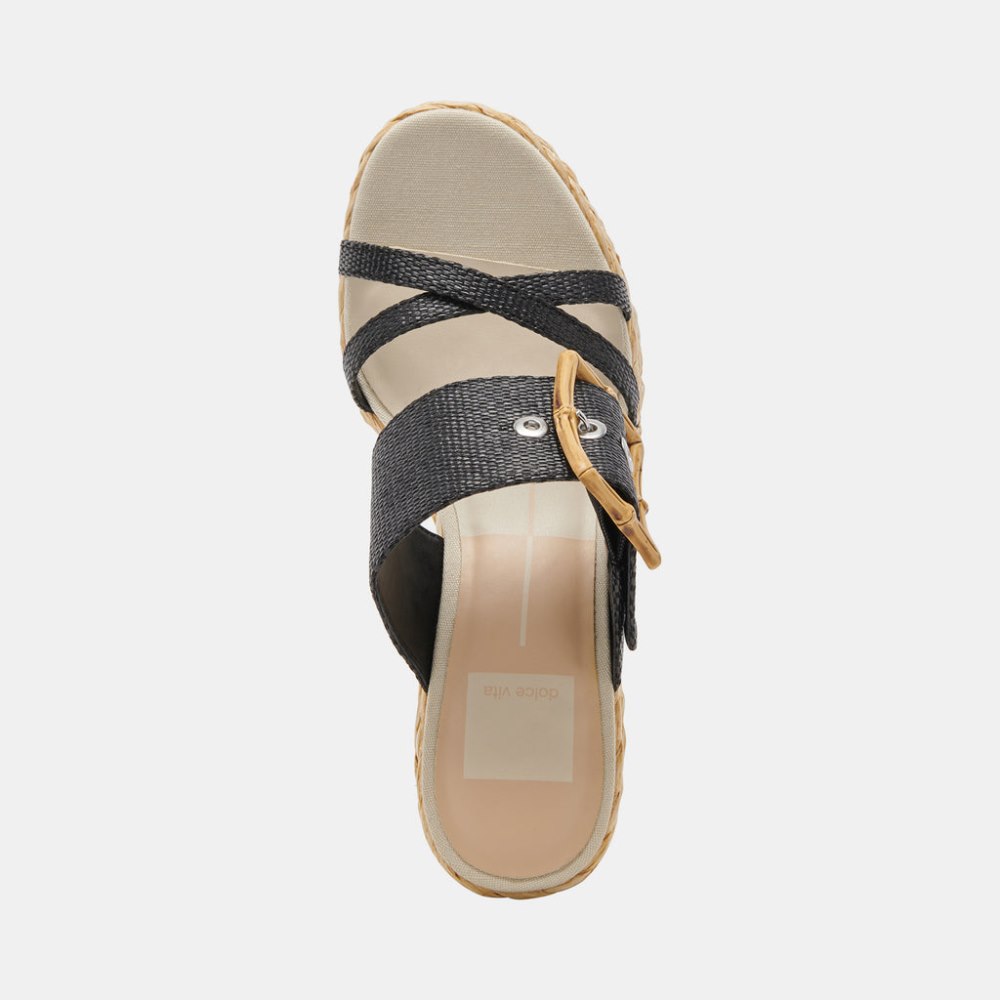 Dolce Vita Edwina Heels Onyx Raffia