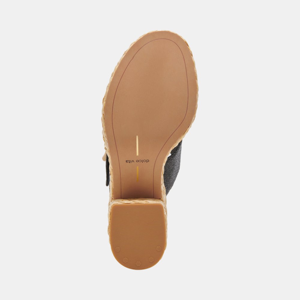 Dolce Vita Edwina Heels Onyx Raffia