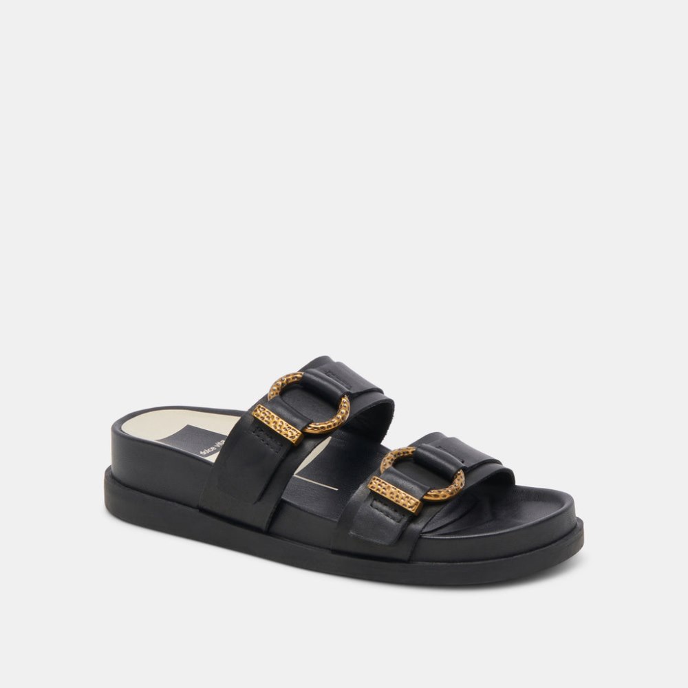 Dolce Vita Soya Sandals Onyx Leather