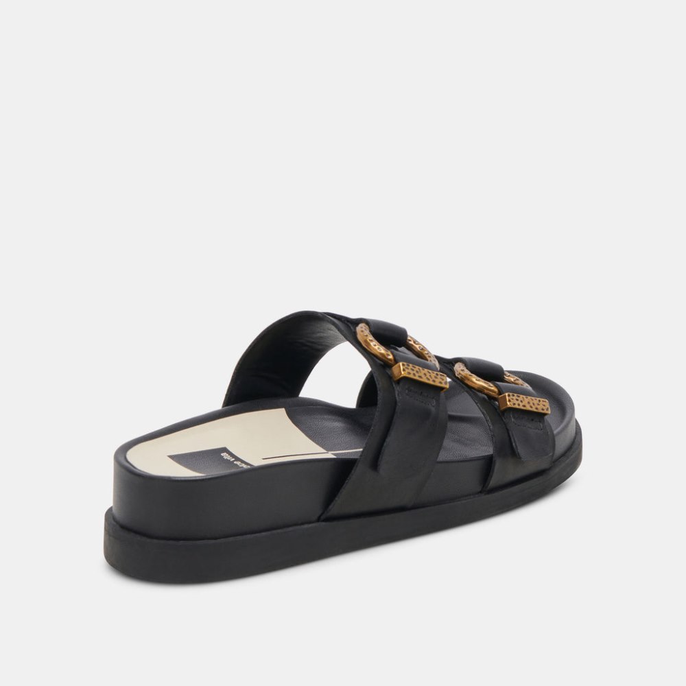 Dolce Vita Soya Sandals Onyx Leather