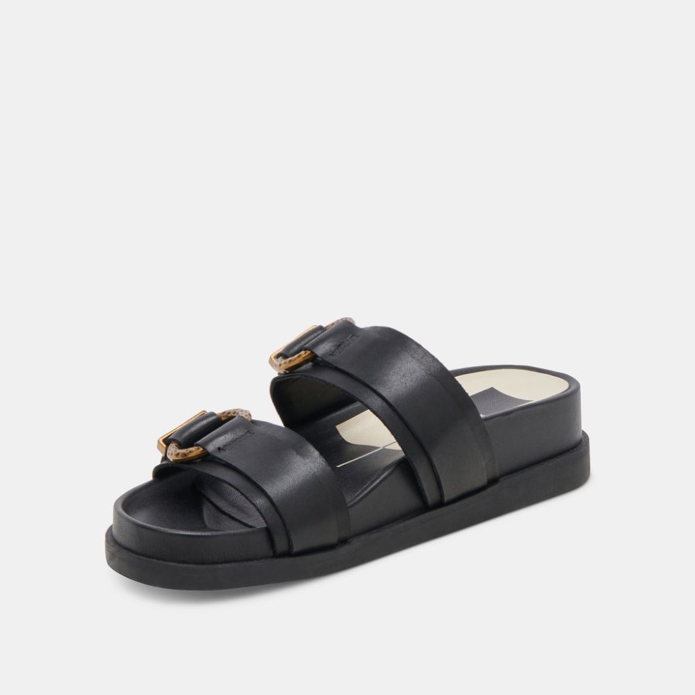 Dolce Vita Soya Sandals Onyx Leather