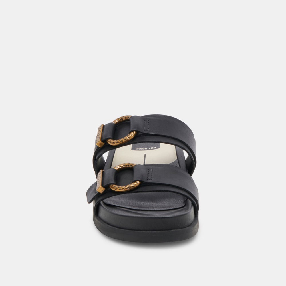 Dolce Vita Soya Sandals Onyx Leather