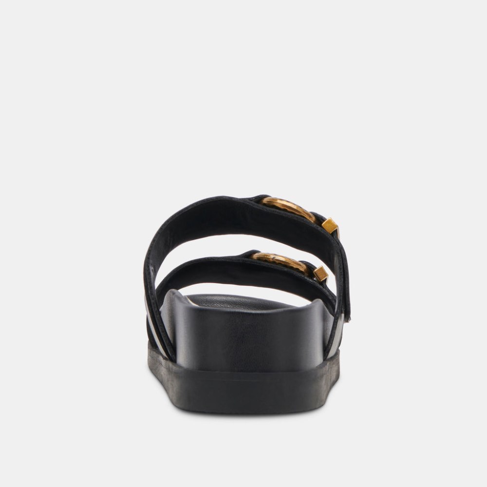 Dolce Vita Soya Sandals Onyx Leather