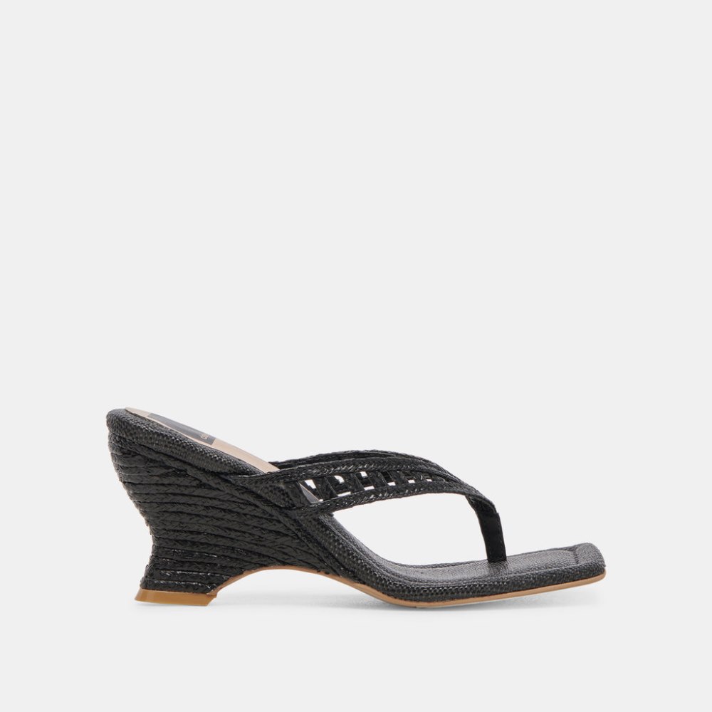 Dolce Vita Nullah Wedges Onyx Raffia