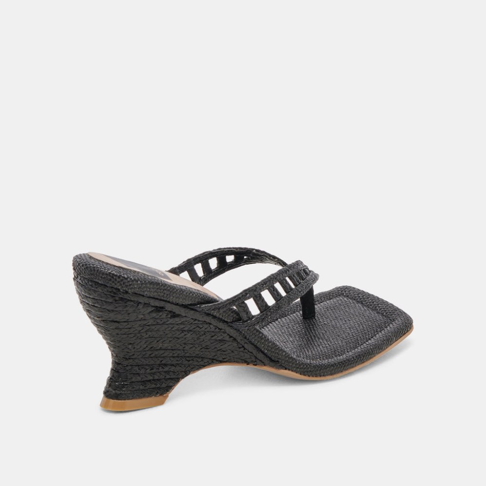 Dolce Vita Nullah Wedges Onyx Raffia