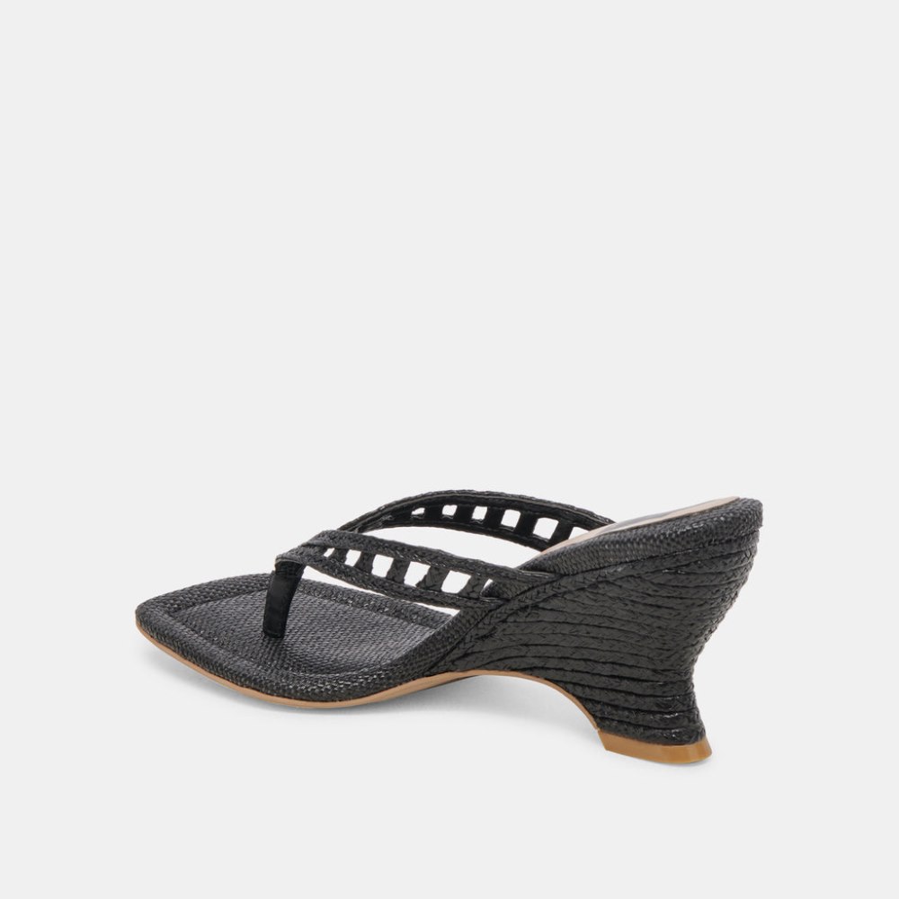 Dolce Vita Nullah Wedges Onyx Raffia